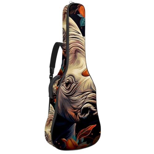 Sacoche ukulélé Art Rhino avec fleurs cadeau idéal pour musicien