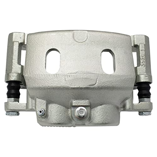 Image of TRQ Front Driver and Passenger Side Brake Caliper Set Caliper Brackets Hardware Compatible with 2008-2020 Cadillac Escalade, Chevrolet Silverado 1500, GMC Sierra 1500