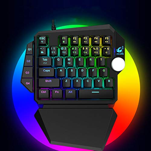 Mobestech Teclado para uma mão RGB Backlight Mecânico Meio teclado programável para jogos