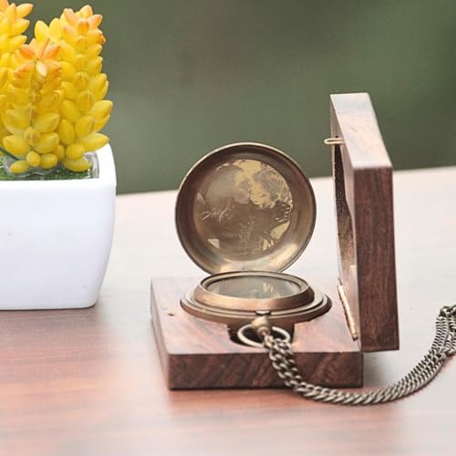 Brújula personalizada grabada para regalos a hijo, esposo - Primera comunión - Recuerdo - Bautizo miniatura 2
