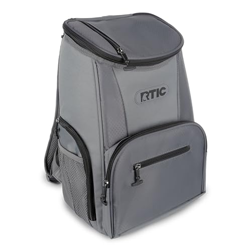 RTIC 15 Can Lightweight Backpack Cooler Soft Insulated Portable Bag for Lunch, Beach, Drink, Beverage, Travel, Camping, Picnic, Car, Hiking, Smoke
