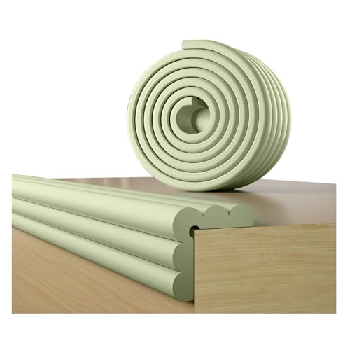 Protector de Esquina de Borde a Prueba de bebés, Acolchado de 2 m, Acolchado de Espuma de Goma Suave Extra Ancho, Muebles, Parachoques de Seguridad de Borde Afilado (Verde Matcha)