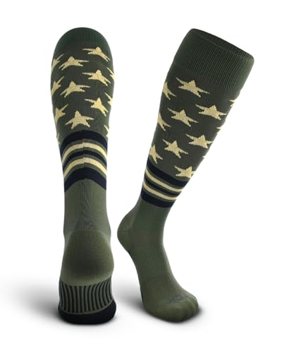Image of TCK Baseball Socks & Softball Socks | USA Made American Flag & Patriotic Stars, Stripes | Youth Boys, Girls, Men & Women