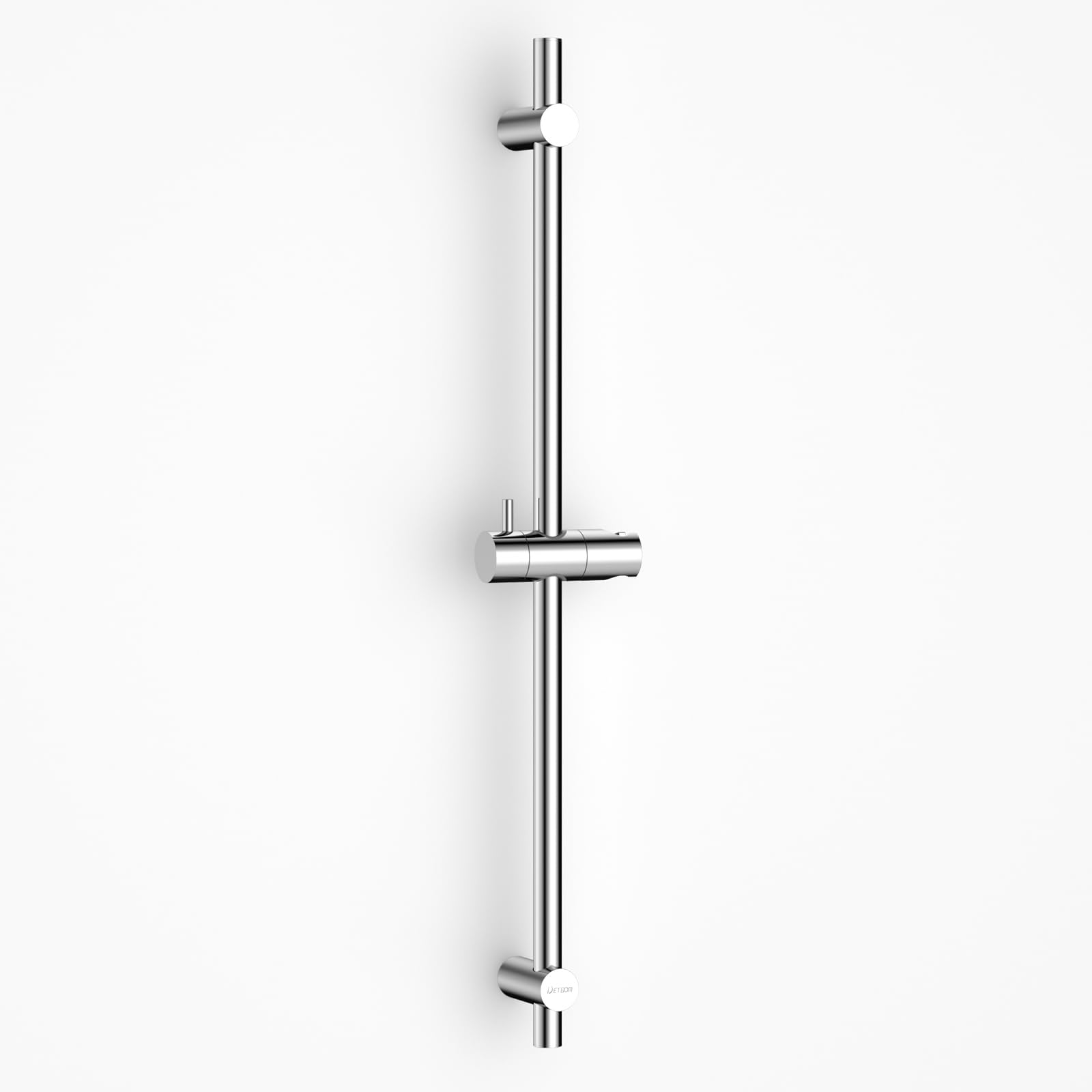 DETBOM Shower Riser Rail 70cm(27.56"), Segmented Wall Mounted Shower Rail, Wall Mounted Shower Rail kit, Adjustable Shower Head Holder Bar, Shower Slider Rail for Bathroom, Chrome Silver