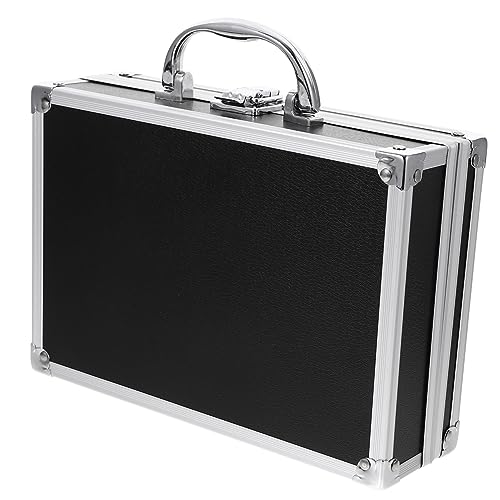 Boîte à outils en alliage d'aluminium noire compacte pour le rangement d'instruments de mesure
