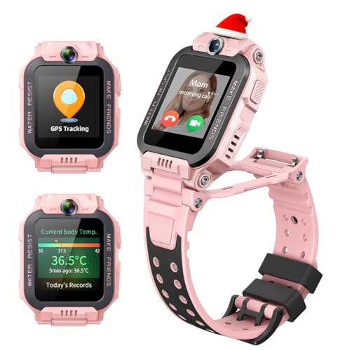 imoo Smart Watch for Kids, 4G Kids Smartwatch Phone with HD video calling, Watch Phone Z7 with GPS real-time positioning and IPX8 Water Resistance (Light Pink)