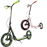 Large Kick Scooter for Adults, Teens & Kids 8-12 with Kickstand – 12' Air-Filled...