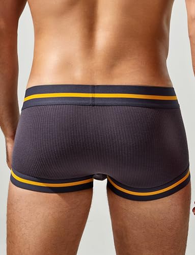 FEOYA Men Viscose Boxer Briefs Pouch Low Waist Boxer Underwear Underpants with Front Fly3