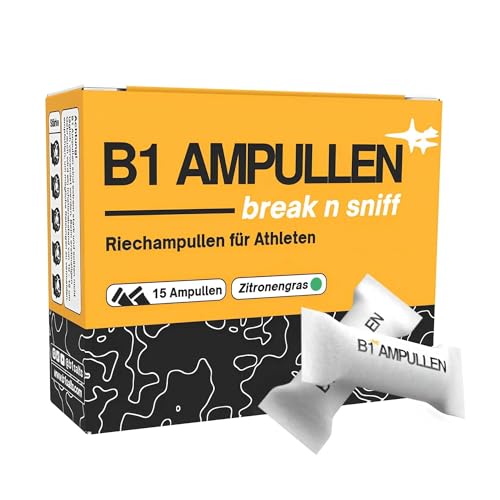 B1 AMPULLEN Riechstäbchen Riechampullen - Eishockey Handball Kraftsport Gym & Co. - Ammoniakstäbchen (15er Pack)