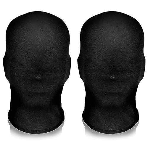 VIGUEUR Black Full Face Mask - 2PCS Spandex Mask Full...