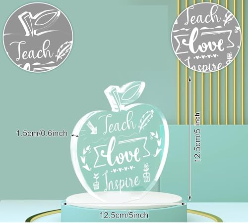 Image of Apple Shape Teacher Appreciation Gifts for Women /Men Christmas Thank You Gift for Teacher, Teachers Day Gift - Desk Decor and Paperweight Supplies