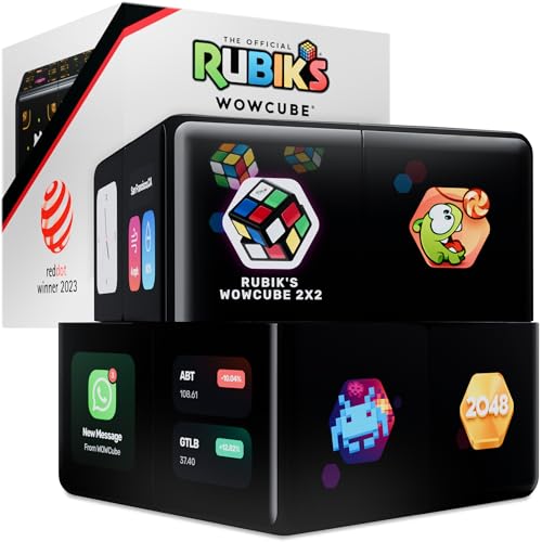 Rubiks WOWCUBE - Handheld Game Console 100+ Games and Apps for Teens and Adults (Ages 13+) - STEM Certified Entertainment System - 24 Screens Interactive Gaming Cube