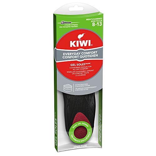 KIWI Shoe Insoles and Inserts for All Day Support , Absorbs Shock for Ultimate Comfort , Gel , Men 8-134