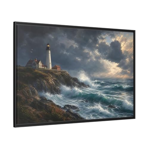 Toile phare nature pour décoration au-dessus d'une console