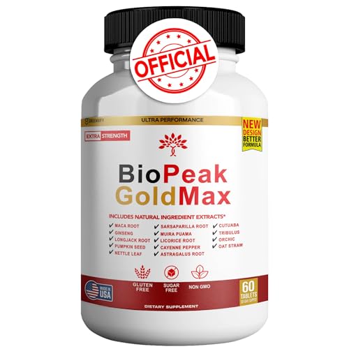 GREENVIFY BioPeak GoldMax Extra Strength Natural Performance Supplement 60 Tablets Gluten Free Sugar Free Non-GMO Made in USA