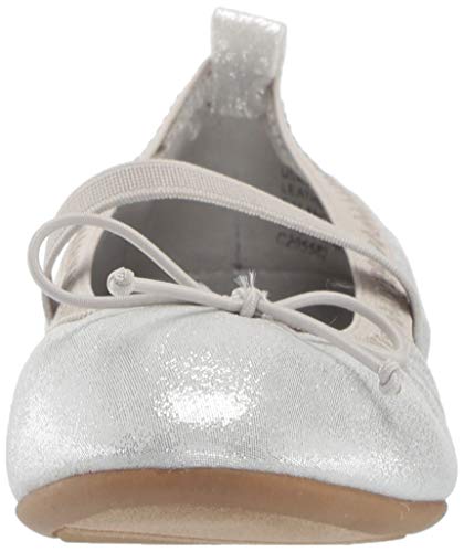 NINA Girl's Esther-t Ballet Flat, Silver, 12 Medium US Little Kid Kentucky 