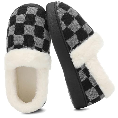UBFEN Fuzzy House Slippers with Memory Foam