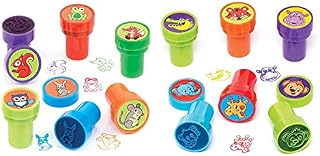 Baker Ross AV390 Self Inking Winter Woodland Stamps For Kids Card Crafts, Teachers or Small Gifts and Prizes! (Pack of 10)