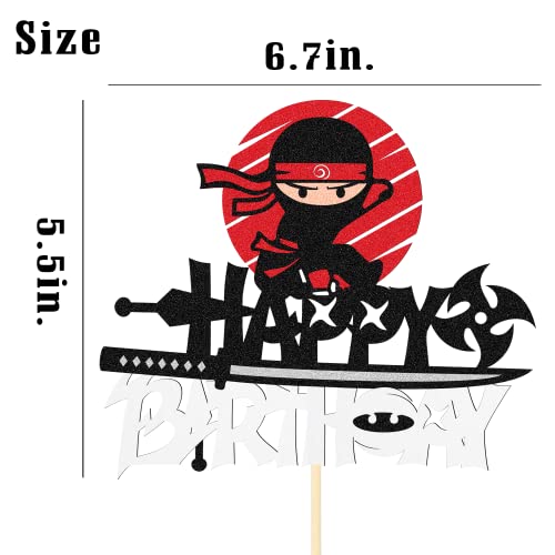 Wishfirst Cartoon Ninja Cake Topper Happy Birthday Cake Decorations Video Game Theme Decor For Kids Boys Girls Baby Shower Birthday Party Decorations Supplies #TOP2