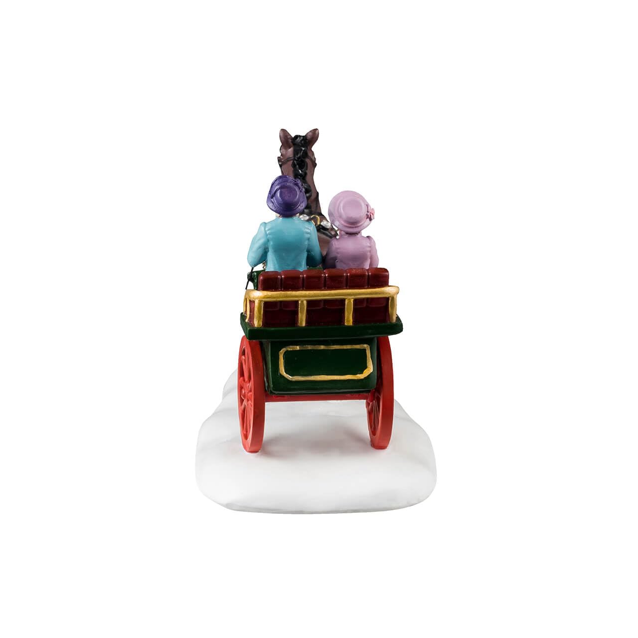 Lemax Caravan-Figur mit Schnee „Winter Carriage Rid“ aus Harz H8 x 13,5 x 6,5 cm