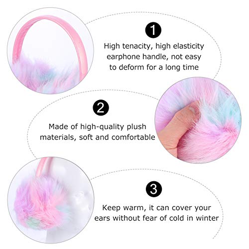 SOIMISS Protetores de ouvido coloridos para inverno aquecedores de orelhas ajustáveis requintados pa