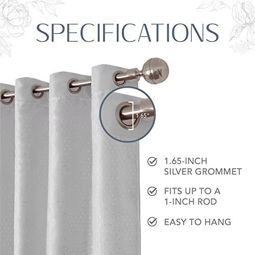 Elrene Home Fashions Aurora Kids’ Sheer Blackout Layered Curtain Panel, (Pearl Gray), (52X108), W 52" x L 108" (1 Panels) - Image 4