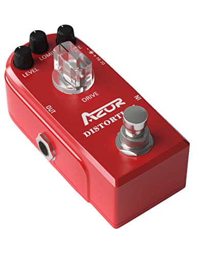 AZOR Pédale d’effet de guitare vintage avec True Bypass Classic en alliage d’aluminium Rouge - Les Beatles, Paul McCartney, John Lennon, RIngo Starr, George Harrison AZOR Pédale d'effet de guitare vintage avec True Bypass Classic en alliage d'aluminium Rouge – Image 3