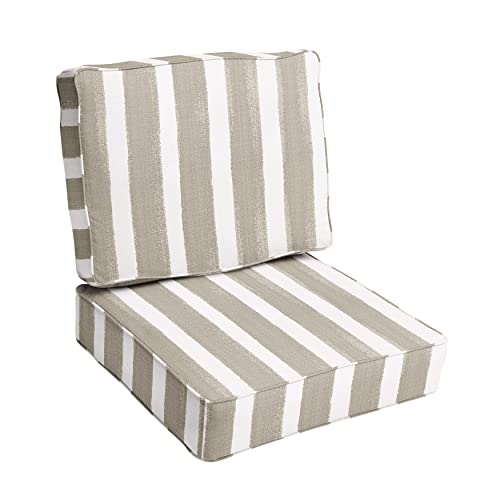 Sorra Home Nico Outdoor/Indoor Cushion, 22.5 x 22.5 x 5, Tan