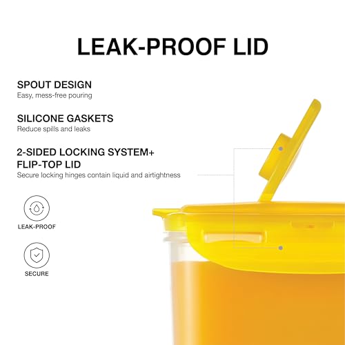 image for LocknLock Aqua Fridge Door Water Jug with Handle BPA Free Plastic Pitc