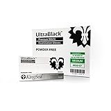 KingSeal 1000枚 ウルトラブラック ニトリル試験用手袋 医療グレード パウダーフリー Mサイズ 4ミル テクスチャード加工の指先 マレーシア製 - 100枚入り