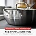 GreenPan x Bobby Flay Stainless Steel 3.75QT Saucepan & Glass Lid, Professional Grade Tri-Ply Chefs Pan, Multiclad, Induction Suitable, Dishwasher & Oven Safe, Stay Cool Silicone Handle,Chip Free Rims