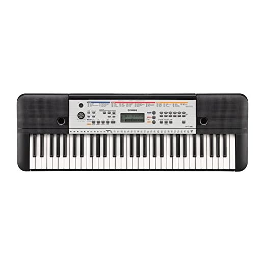 Yamaha Keyboard YPT-260, schwarz – Vielseitiges Einsteiger-Keyboard mit 61 Tasten & zahlreichen Funktionen zum Lernen – Tragbares E-Keyboard im kompakten Design