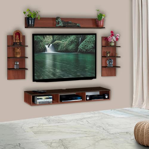 Image of DELITE KOM Eli Engineered Wood TV Entertainment Unit (Finish Color - Acacia Dark Flowery Wenge, DIY(Do-It-Yourself) (30x120x90.5)