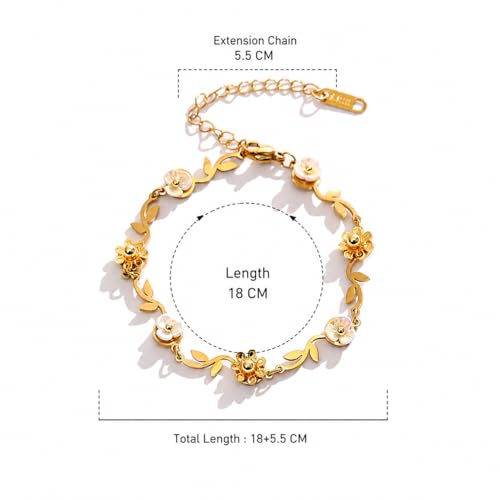 Image of SALTY Anti Tarnish Bracelet for Women | Fancy Bracelet | Jewellery Gifts | Hand Band | Fashion Accessories for Girls | Minimal Jewelry Design | Gift for Rakhi | Gift for Diwali, Christmas, Marriage, Birthday