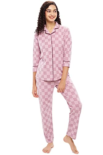ZEYO Women’s Cotton Star & Dot Printed Night Suit Set – Shirt & Pajama Set 5155 | Buy Online ZEYO Women’s Cotton Star & Dot Printed Night Suit Set – Shirt & Pajama Set 5155 | Buy Online