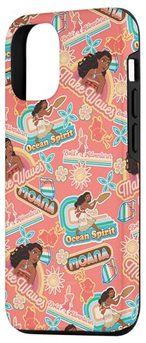 Coque iPhone 12 Pro Vaiana Disney Princess en corail avec design rétro de l'île - 2