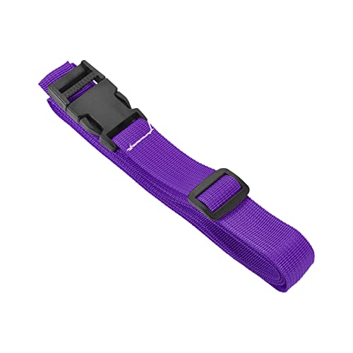 Image of M METERXITY 1 Pack Luggage Straps- Travel Baggage Accessory Adjustable Suitcase Belt with Quick Release Buckle, Apply to Travel (1.5 Meters, Purple)