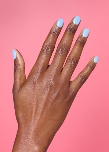 Image of ohora Semi Cured Gel Nail Strips (N Cream Sky) - Blue, Solid, Works with Any UV /LED Lamps, Salon-Quality, Long Lasting, Easy to Apply & Remove - Includes 2 Prep Pads, Nail File & Wooden Stick