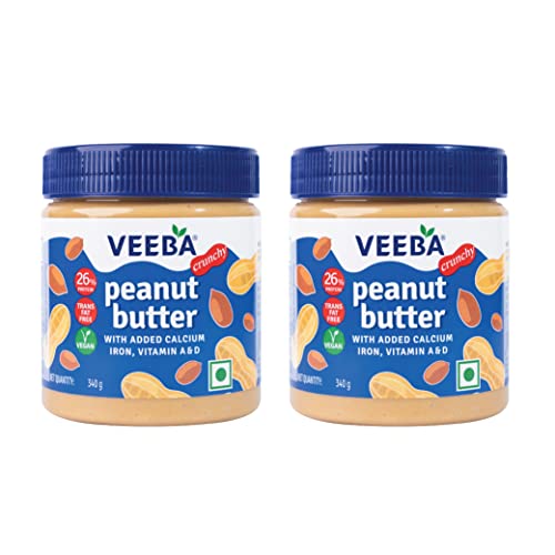 Image of Veeba Peanut Butter Crunchy, 340g - Pack of 2