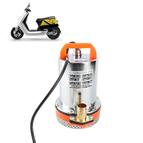 Bomba Sumergible CC con Panel Solar y Sistemas de Batería, Bomba de Agua Solar de Elevación de hasta 8 M, Ideal para Jardín, Riego Agrícola, Estanques, Piscinas, Yates, Tanques