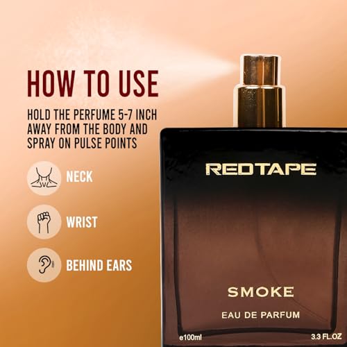 Image of Red Tape Smoke Eau De Parfum for Men 100ml | Premium Long-Lasting Perfume | Fresh & Elegant Scent | Luxury Fragrance for Men | Ideal for Gifting | Best Gift for Him