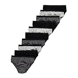 The Essentials Direct Boys Pack of 10 Briefs Underpants Knickers Underwear Blue White Mix Age 2-16 Cotton Rich UK Ex Stores (UK, Age, 12 Years, 13 Years, Regular, Mono Mix)