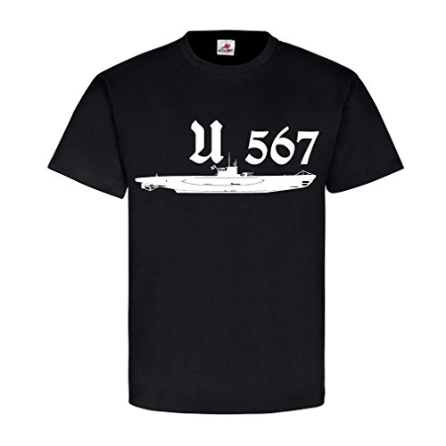 T-shirt sous-marin type VII C coupe ample XXXX-Large pour homme fort noir