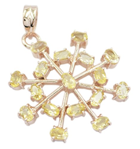 Pendentif pierres précieuses hypoallergénique or rose contre le ternissement