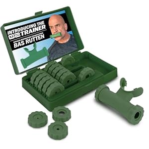 Bas Rutten O2 Trainer – Officieel trainingsapparaat voor ademhalingstraining en longspieren, fitness, draagbaar ademmondstuk voor hoge hoogte- en krachttraining (groen)