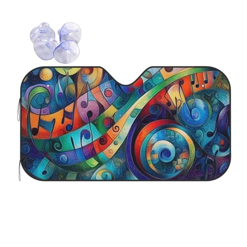 Pare-brise universel note de musique isolant pliable pour berline et SUV