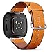 CJBROES Replacement Leather Watch Band, Compatible with Fitbit Versa 3 and Fitbit Sense of Wristband Bracelet Accessory - Memphis Retro Style
