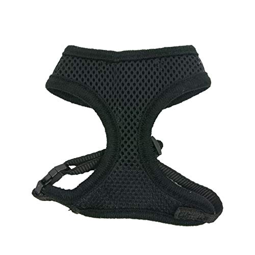 Image of Four Paws Walk-About Comfort Control No-Pull Harness for Dogs, Adjustable Soft Padded Breathable Air Mesh Dog Vest for Walking, Black, Small