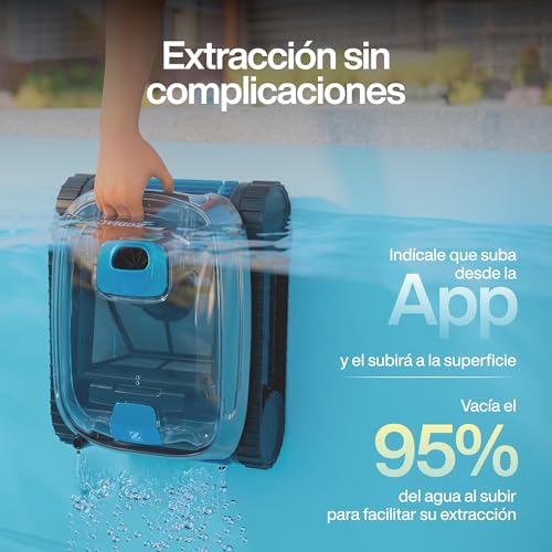 Miniatura 7 de Limpiafondos Cnx 40 Iq Zodiac. Piscinas De Hasta 12 X 6 M; Limpia Suelo, Paredes Y Línea De Agua. Lift System Y Control Remoto Desde La Aplicación. Cable De 18 M, Doble Filtración Y Carrito