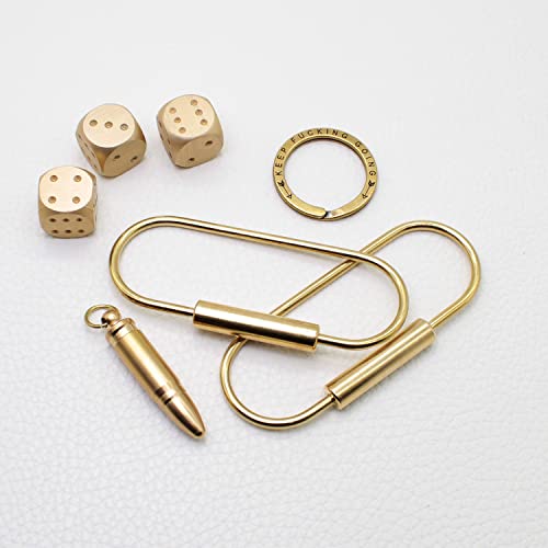 Ppfish Durable Brass Screw Lock Clip Key Chain Ring, Simple Style Car Keychain For Men Women #TOP3